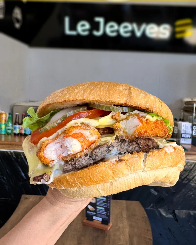 Jeev's Burger Surf and Turf